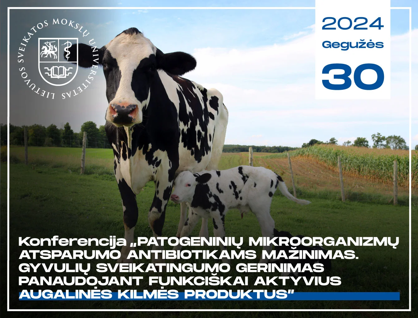 Konferencija „Patogeninių mikroorganizmų atsparumo antibiotikams mažinimas. Gyvulių sveikatingumo gerinimas panaudojant funkciškai aktyvius augalinės kilmės produktus”