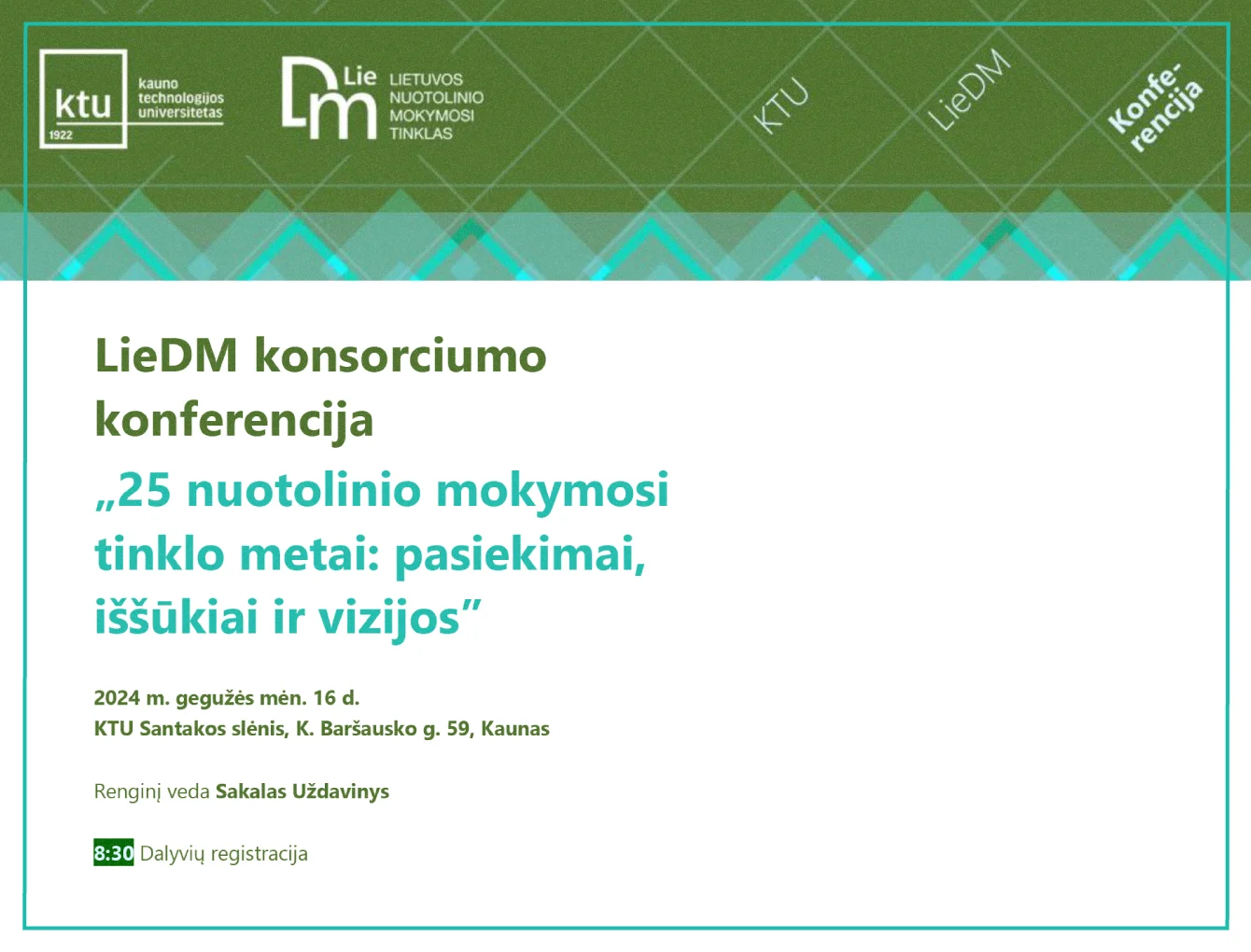 Konsorciumas „25 nuotolinio mokymosi tinklo metai: pasiekimai, iššūkiai ir vizijos”