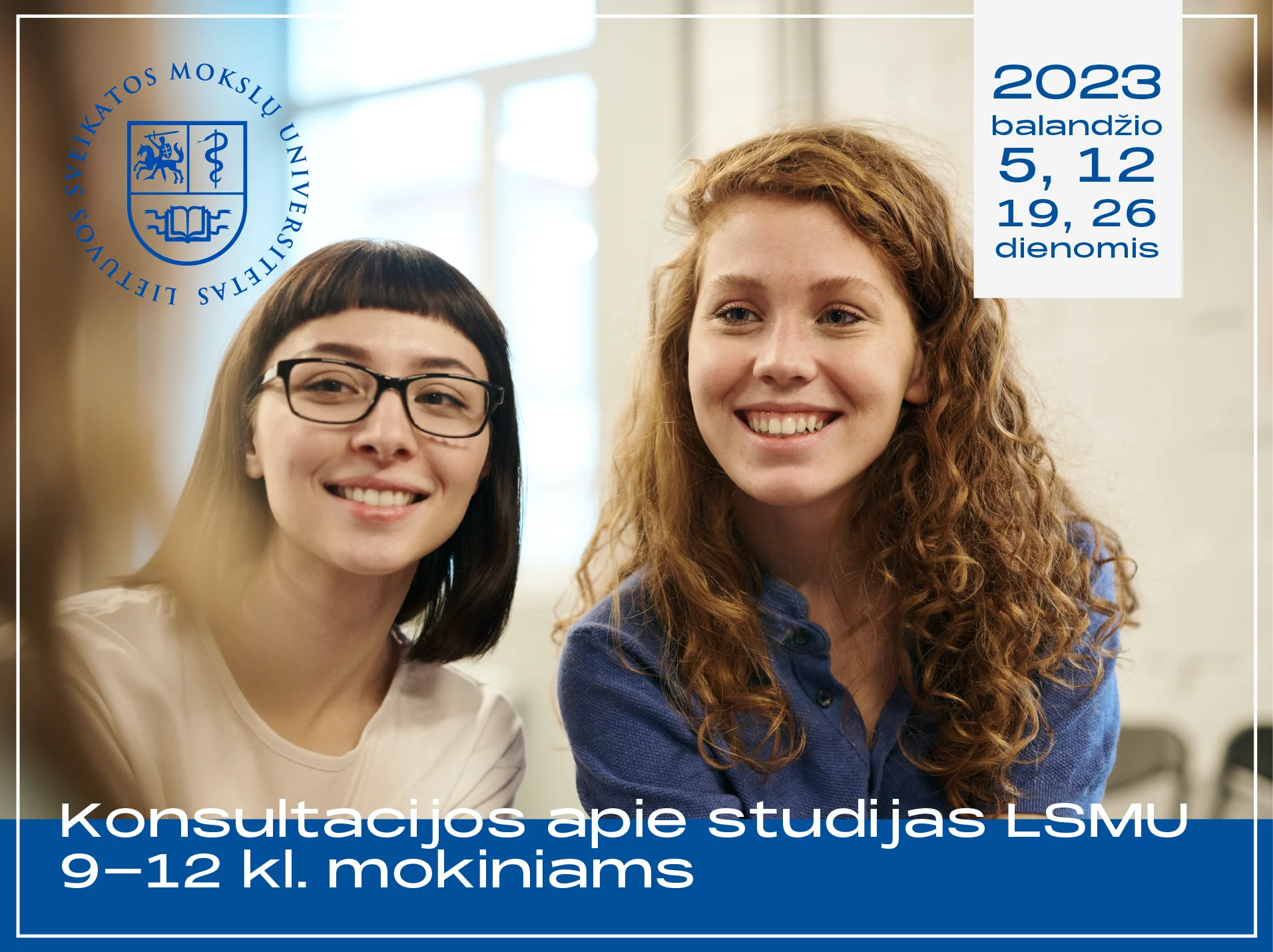 Konsultacijos apie studijas LSMU 9-12 klasių mokiniams