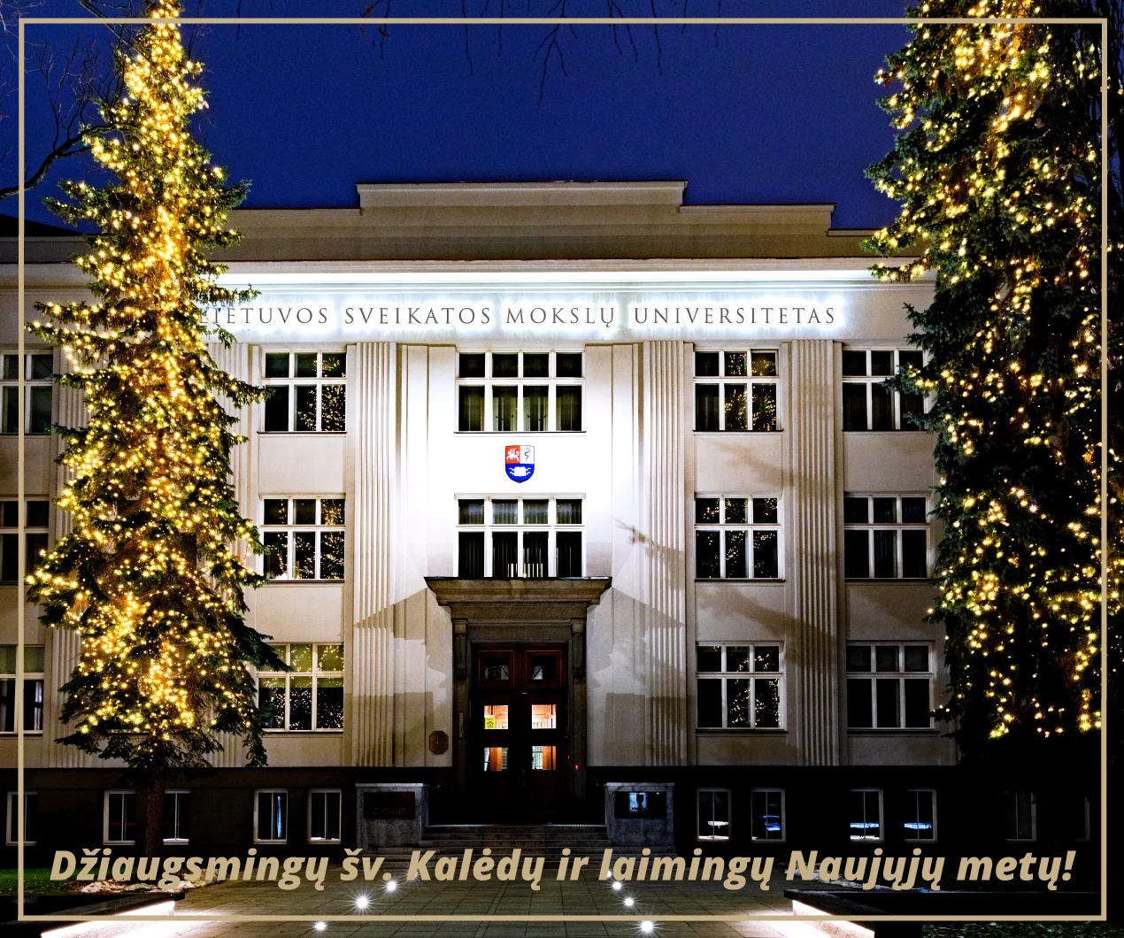 Jaukių ir ramių šventų Kalėdų, džiaugsmingų Naujųjų metų!