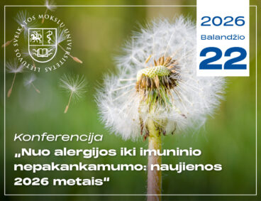 Konferencija ,,Nuo alergijos iki imuninio nepakankamumo: naujienos 2026 metais”