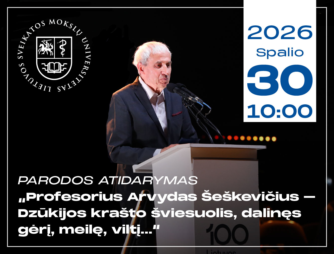 Parodos „Profesorius Arvydas Šeškevičius – Dzūkijos krašto šviesuolis, dalinęs gėrį, meilę, viltį…“ atidarymas