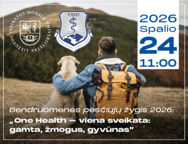 Bendruomenės pėsčiųjų žygis 2026: „One Health – viena sveikata: gamta, žmogus, gyvūnas“ 
