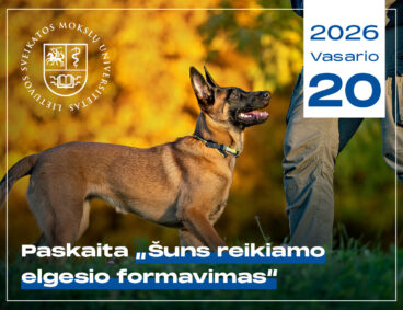 Paskaita „Šuns reikiamo elgesio formavimas“