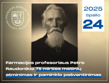 Farmacijos profesoriaus Petro Raudonikio 75 mirties metinių atminimo ir paminklo pašventinimas