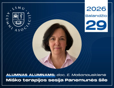 LSMU alumnas alumnams: Miško terapijos sesija Panemunės šile