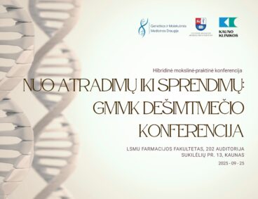 Mokslinė konferencija ,,Nuo atradimų iki sprendimų: GMMK dešimtmečio konferencija”